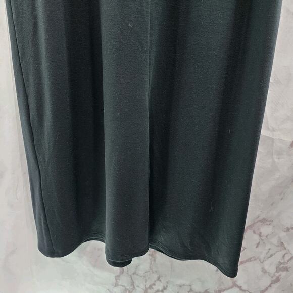 J Jill Dress Womens XL Black Sleeveless Tank Midi Maxi Luxe Tencel Mock Neck - Picture 8 of 10